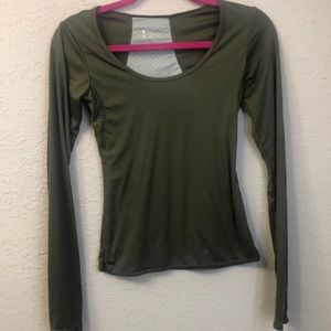 Splits59 Dark Green Long Sleeve Top